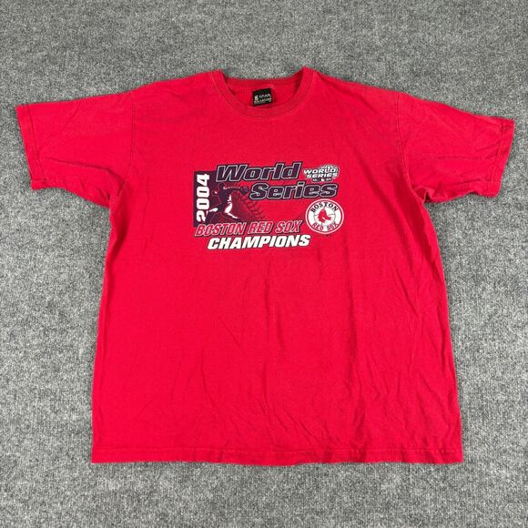 2004 World Series Champions Boston Red Sox T-Shirt Adult XL - Picture 1 of 9